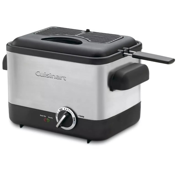 Cuisinart CDF-100P1 Compact 1.1 Liter Deep Fryer Brushed Stainless Steel NEW B - Picture 6 of 11